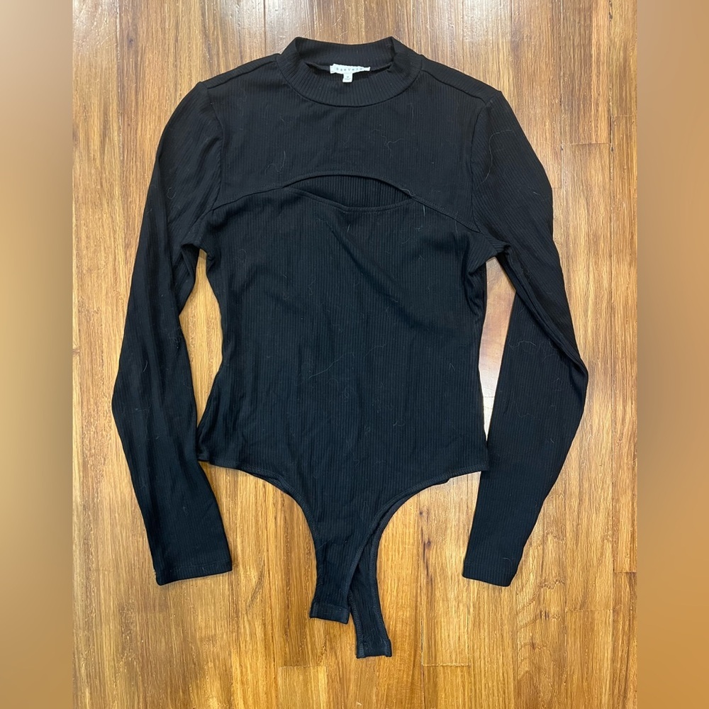 Black Cutout Bodysuit - LIKE NEW